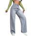 Loose Fit High Waist Printed Jeans For Women - Trendy Summer Denim Pants With Comfort Stretch (Blue Gray, Blue, Pink)_ecoleips.com