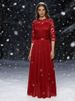 K Evening Dress Fashion Dress Round Neck Lace Long Dress Evening Dress Women's Dress_ecoleips.com