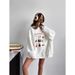 Autumn Winter Fashion Versatile Round-neck Sweatshirt With Cartoon Sweet Age-reducing Print, Hip-hop Style,_ecoleips.com