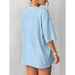 European Size Women's Floral Print Cotton Top Pure Oversized round Neck Drop Shoulder_ecoleips.com