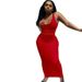 Women's Clothing Summer New Fashion Casual Vest High Waist Hip Long Skirt Ribbon Casual Two Piece Suit Women_ecoleips.com