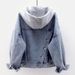 Women's Oversized Denim Jacket With Hood - Stylish Long Sleeve Casual Coat (Classic Blue) | S/M/L/Xl/2xl/3xl_ecoleips.com