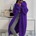 Women's Clothing Women's Oversized Long Cardigan Sweater - Soft Knit Open Front Coat, Loose Fit Long Sleeve Wrap, Elegant V-Neck For Fall & Winter_ecoleips.com