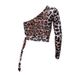 Aria Basics Aria Basics LN156 In Stock, 2025 Summer Hot-selling European And American Cross-border Leopard Print One-shoulder Sexy Slim-fit_ecoleips.com