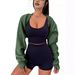 Women's Long Sleeve Short Jacket Loose Fit Fashionable Street Style Solid Color New Clothing_ecoleips.com
