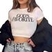 Y2k Street Style Crop Top For Women - Sexy & Slim Fit Short Sleeve T-Shirt With Bold Letter Print_ecoleips.com