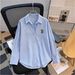 Women's New Spring/Summer Striped Long-Sleeve Shirt – Printed, Loose-Fit, Versatile Top-1_ecoleips.com
