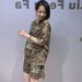 plus Size Women's Summer Casual Two Piece Set Leopard Print Crew Neck T-Shirt Rhinestone Short Sleeved Top with Matching Shorts Chubby Girls Cross Border American Style_ecoleips.com