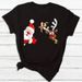 Cross-border Clothing: Merry Christmas, Christmas Tree, Santa Claus, Fashionable Shirt, Plus-size Women's Base Shirt_ecoleips.com