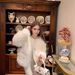 Cream Feng Shui Mink Fur Jacket Women's Short Design Thickened Coat_ecoleips.com
