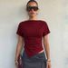 European And American Best-Selling Women's Clothing 2026 Spring New Fashion Slim-Fit Slimming Tops Solid Color_ecoleips.com