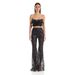 Strapless Short Top And Long Pants Autumn Winter New Ostrich Sequin Two-Piece Set_ecoleips.com