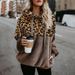 Women's Long Sleeve Leopard Print Patchwork Zip-Up Hoodie Oversize Fit Fall Winter Casual Streetwear (White/Khaki/Gray/Black/Olive Green)_ecoleips.com