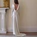 Women's Sexy Slim Fit Backless Solid Color Round Neck Long Dress Mermaid 8086_ecoleips.com