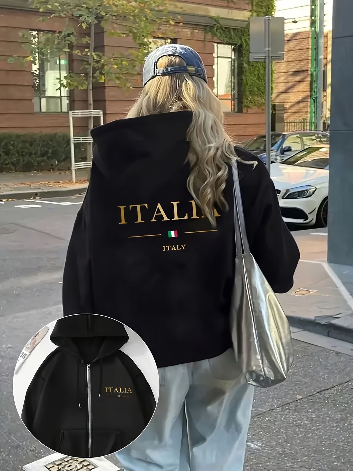 Women's Clothing Trendy Couple Hooded Fleece Cardigan Women's Clothing Long Sleeve Letter Print Sweatshirt For Women_ecoleips.com