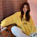 Autumn Korean-Style College-Inspired Letter-Print Oversized Round-Neck Hoodie Women's Long-Sleeve Tops Wholesale_ecoleips.com