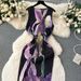 Women's Clothing Printed Dress Women's Summer Sleeveless Pleated Design Tight Waist Slim-fit Niche Extra-fairy Dress_ecoleips.com