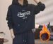 Women's Fleece-Lined Hoodie & Jogger Set - Cozy Winter Outfit With Stylish Letter Print, Casual Two-Piece Loungewear For Fall & Winter_ecoleips.com