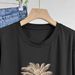 Women's Casual Round Neck Short Sleeve T-Shirt Multi-Color American Style Simple Fashionable Sports Top Solid Loose Printed_ecoleips.com
