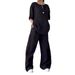 Breathable Linen Blend Two-Piece Set For Women: Relaxed Fit High-Waisted Trousers & Flowy Shirt, Plus Size Comfort_ecoleips.com
