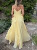 Sexy V-neck Ruffle Design Suspender Dress Women Elegant Sleeveless Hight Waist Long Party Dress 2026 Fashion Draped Swing Gowns_ecoleips.com
