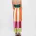 Summer Striped Dress For Women Color Block Slimming Slit Suspender Dress New Style_ecoleips.com