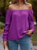 Verve 2025 Women's Fashion Autumn Winter New Off-Shoulder Knot Long Sleeve Shirt_ecoleips.com