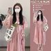 Summer New Korean Fashion Short Sleeve Maternity Dress_ecoleips.com