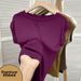 Women's Plus Size Ribbed T-Shirt Short Sleeve Round Neck Solid Color Versatile Unique Design New Summer Style_ecoleips.com