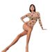 Spring Summer Women's Sexy Long Sleeve Bodysuit European American Western Pattern Print Jumpsuit Romper for Ladies_ecoleips.com