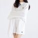 Waffle Sports Sweatshirt For Women 2024 Summer New Fashion Loose Letter Casual Shorts Two-Piece Set_ecoleips.com