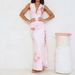 Women's Slim Fit Maxi Dress Spring Summer New European American Style Fashionable Elegant Printed Drop Neck Resort Dress_ecoleips.com