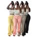 Women's Clothing Style Women's Summer High Waist Wide Leg Pants Set Double Waist Design Fashionable Clothing_ecoleips.com