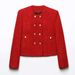 Women's Autumn Red Tweed Skirt Suit - Elegant Two-Piece Set With Long Sleeve Jacket & Mini Skirt For Office & Casual Wear_ecoleips.com