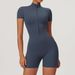 Women's Clothing Summer Zipper Short Sleeved Yoga Jumpsuit For Women Dance Fitness Tight Sports Jumpsuit_ecoleips.com