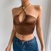 Fresh Women's New Solid Color Sexy Hot Girl Short Crop Top French Style Strap Vest_ecoleips.com