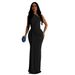 C6940 Fashion Women's Clothing Single Shoulder Evening Slim Fit Dress_ecoleips.com