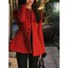 Women's Clothing High End And Beautiful Rich Girl Christmas And New Year Outfit Red Waist Skirt Woolen Coat Winter_ecoleips.com