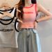 Wearing A Camisole Tank Top Plus Size Girl With A Hot Girl Wearing A Dopamine Sleeveless Top Summer_ecoleips.com