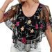 Women's Clothing Summer Lace Round Neck Short-Sleeve T-Shirt – Floral Embroidery Layered Peplum Top, Breathable Polyester Blend, Casual_ecoleips.com