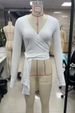 Women Sexy Wrap Crop Tops Tees Long Sleeve Deep V Neck Tie Workout Ballet Pilates Yoga T-Shirts With Thumb Holes Cropped Tops_ecoleips.com