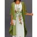 2026 Europe And The United States Summer Women's Casual Dress Two-piece Floral Print Round Collar Repair Maxi_ecoleips.com