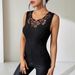 Women's Clothing Black Ribbed Rhinestone Decorated Vest T Shirt Top_ecoleips.com