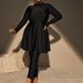 Women's Clothing Large Size Plus Size Swimsuit Full Cover Drawstring Hooded Half Zipper Split Skirt Long Sleeve Trousers Women's Swimsuit_ecoleips.com