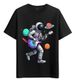 Women's T-Shirts Tshirt Muscle Freaks Astronaut Guitar Rock Music Style_ecoleips.com