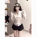 Autumn Winter Women's Top Set, New Korean Style, Unique Stunning Combination, A Complete Set Of Designer Shirts And_ecoleips.com