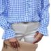K New Women's French Lace Collar Plaid Shirt. No Necklace, Bag, Or Other Accessories._ecoleips.com