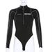 Women's Long Sleeve Jumpsuit Color Block Motorcycle Style European American Spring Summer New 2025_ecoleips.com
