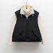 New 90 Down Double-sided Down Vest Women's Short Pocket Zipper Stand-up Collar Vest Jacket_ecoleips.com