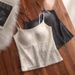 Original Linen-style White Camisole Women, Thin Modal With Chest Pads, Beautiful Back Design, Suitable For Layering,_ecoleips.com